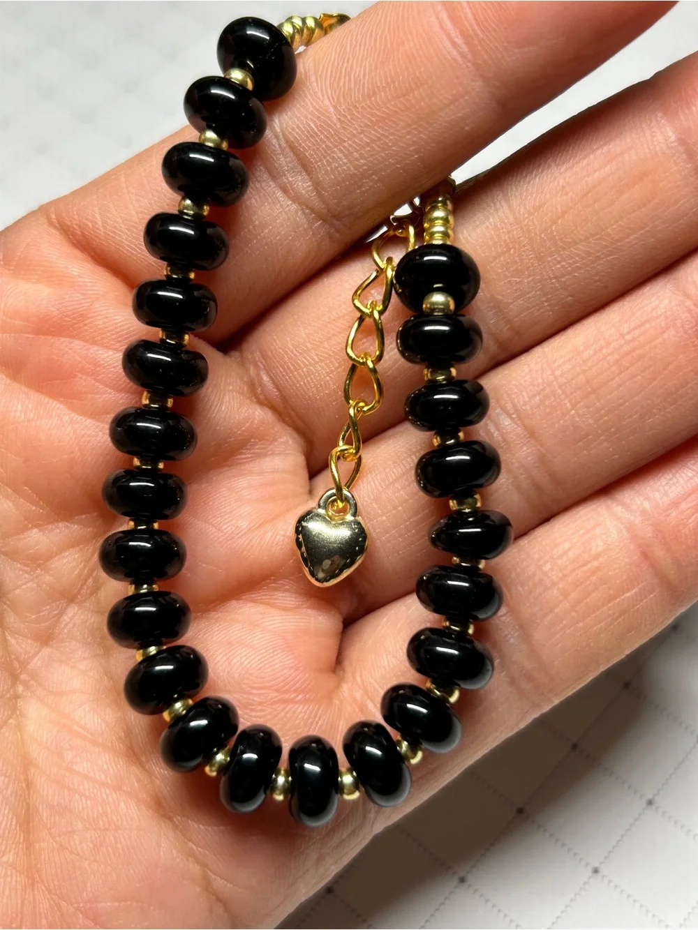 Black Candy Bead Bracelet
